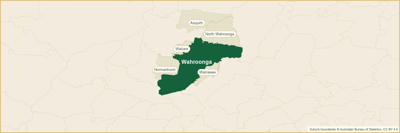 Map of the Wahroonga plumbing service area, covering Asquith, Normanhurst, North Wahroonga, Waitara, Warrawee, Asquith, Normanhurst, North Wahroonga, Waitara, Warrawee, Asquith, Normanhurst, North Wahroonga, Waitara, Warrawee, Asquith, Normanhurst, North Wahroonga and Waitara